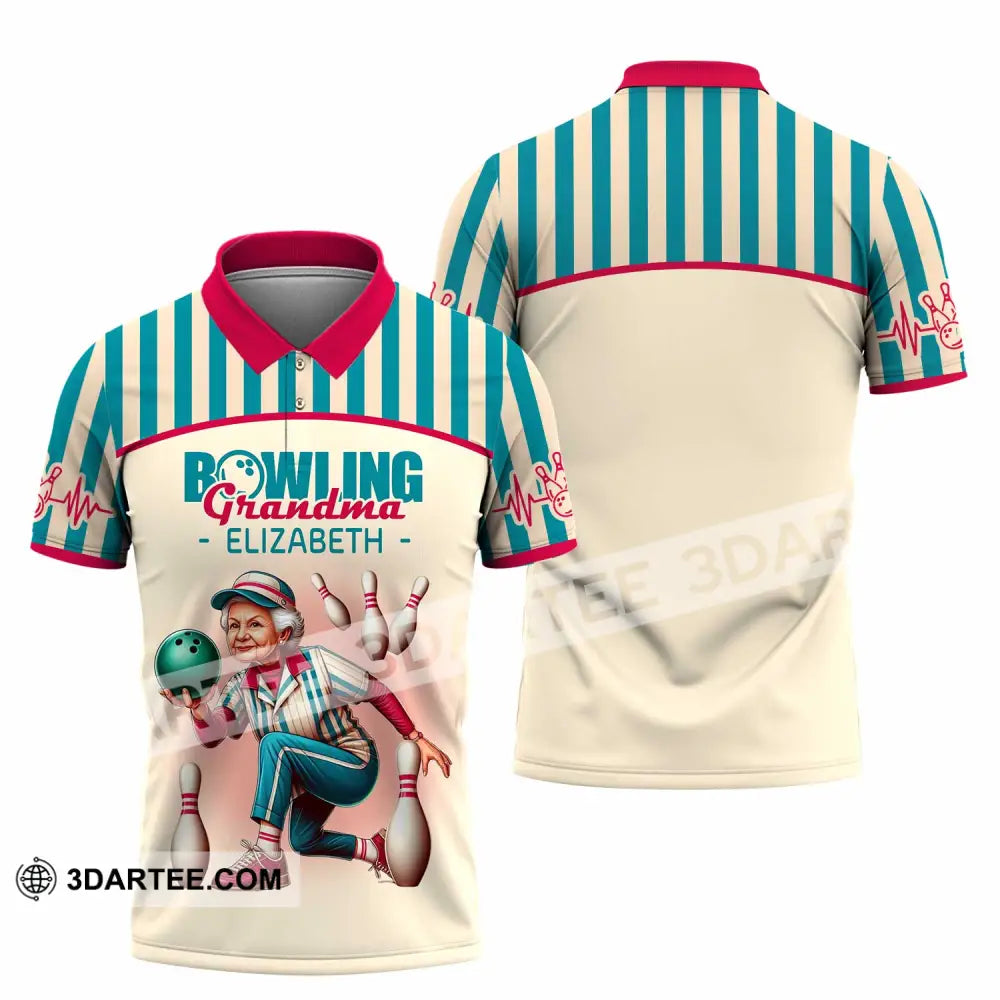 Women Shirt - Custom Bowling Grandma Shirt Polo Shirt / S T-shirt
