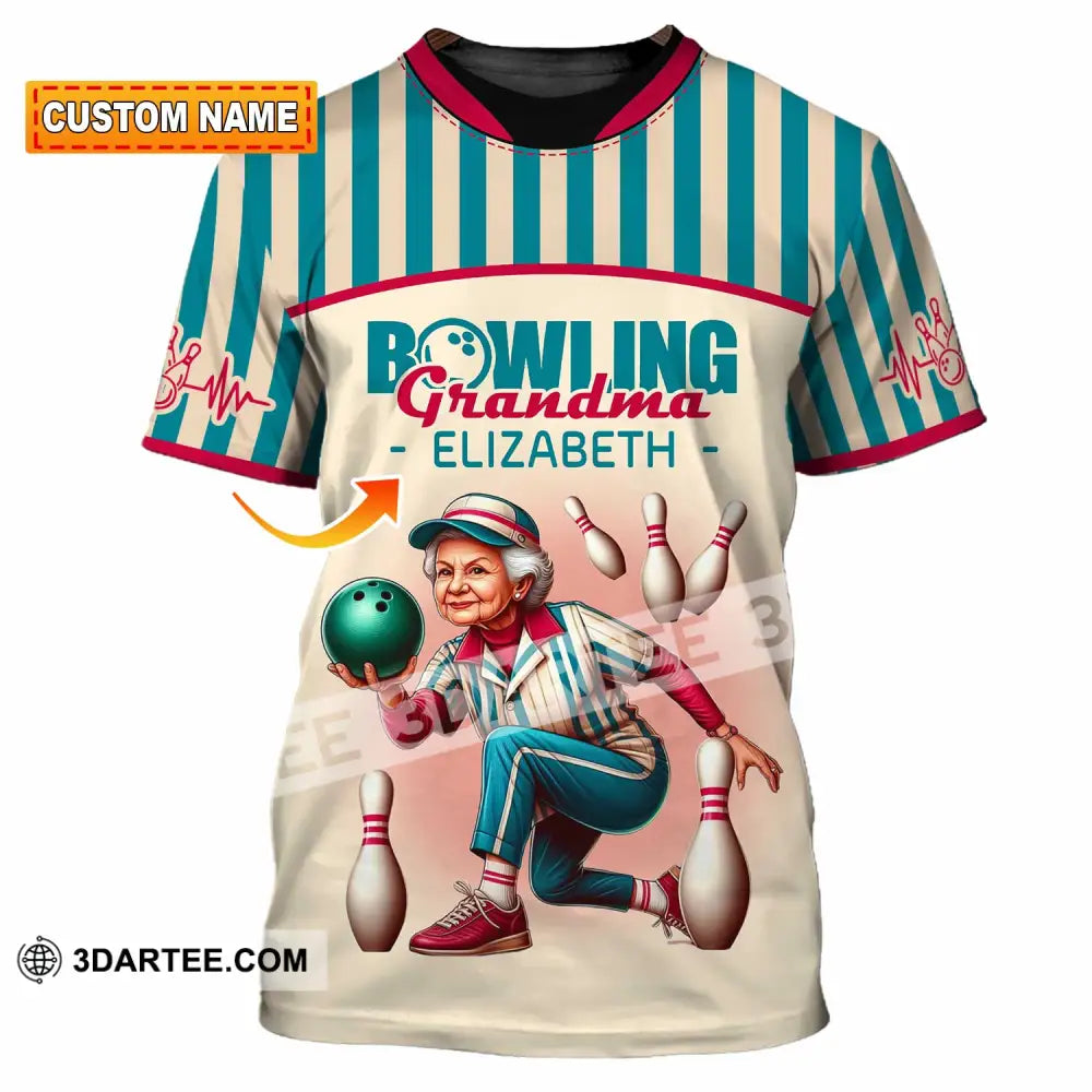 Women Shirt - Custom Bowling Grandma Shirt T-shirt
