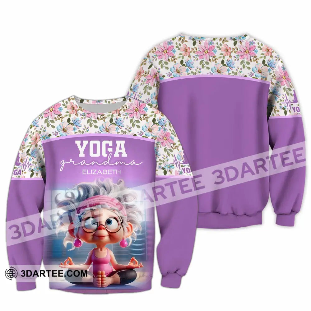 Women Shirt - Custom Chill Relax Yoga Granndma Shirt Long Sleeve / S T-shirt