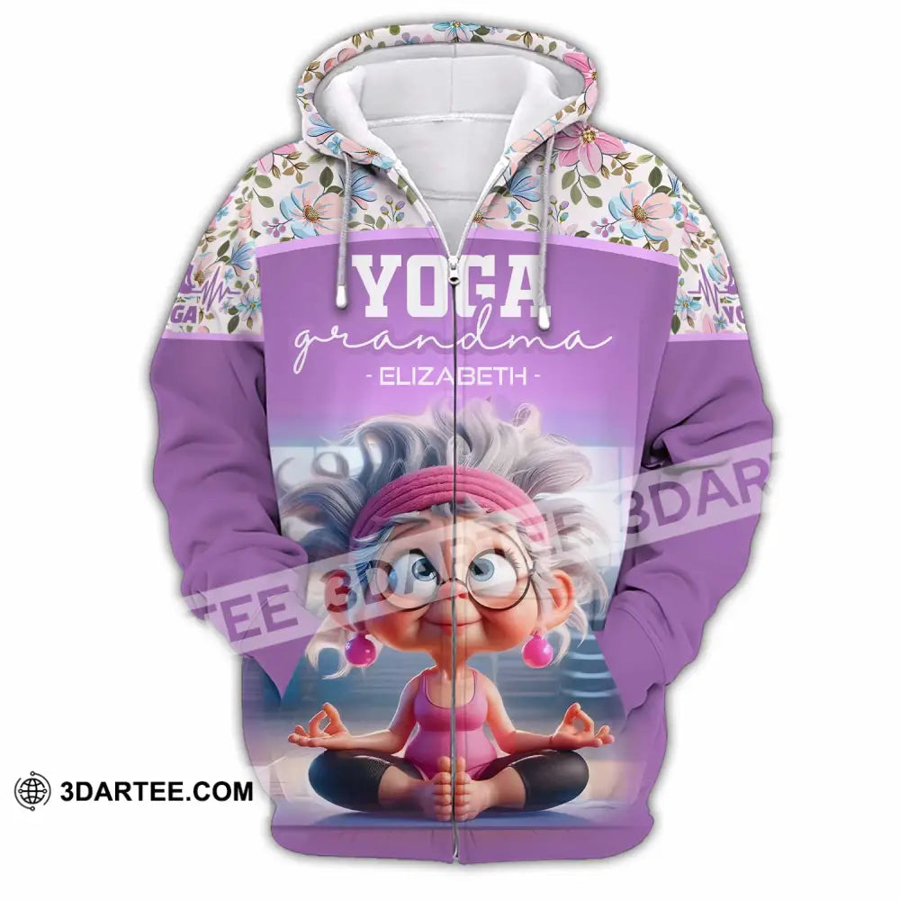 Women Shirt - Custom Chill Relax Yoga Granndma Shirt Zipper Hoodie / S T-shirt