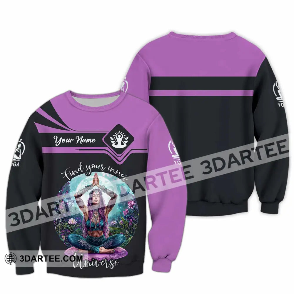 Women Shirt - Custom Find Your Inner Universe Yoga Shirt Long Sleeve / S T-shirt