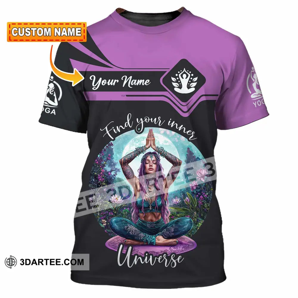 Women Shirt - Custom Find Your Inner Universe Yoga Shirt T-shirt