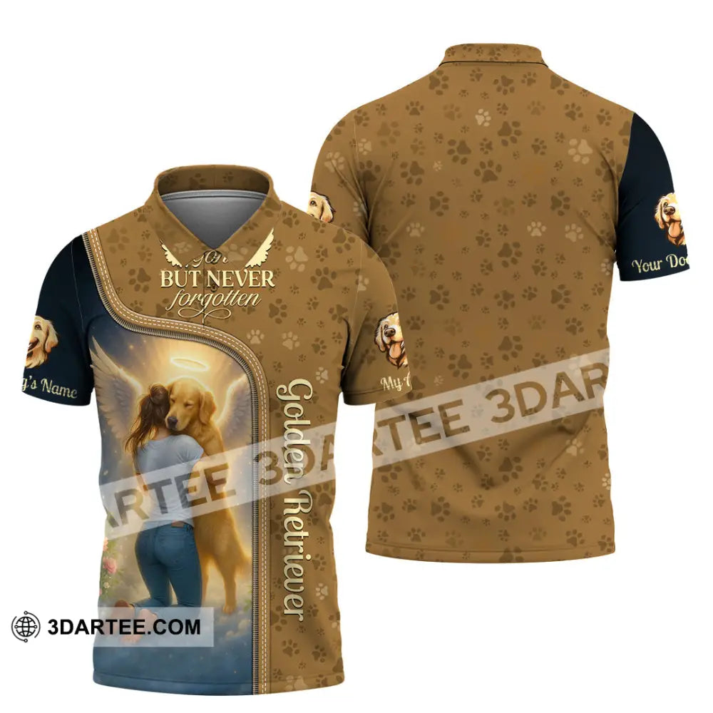 Women Shirt - Custom Golden Retriever Gone But Never Forgotten Shirt Polo Shirt / S T-shirt