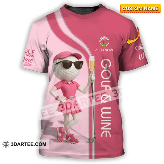 Women Shirt - Custom Golf And Wine Shirt T-Shirt / S T-shirt