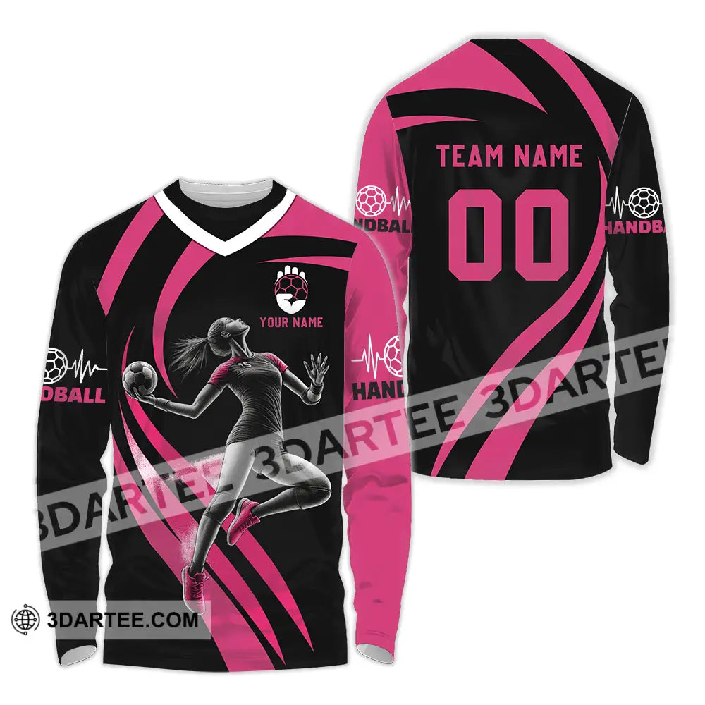 Women Shirt - Custom Handball Player Shirt Long Sleeve Shirt / S T-shirt