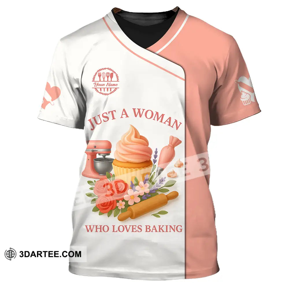 Women Shirt Custom Just A Woman Who Love Baking Shirt T Shirt / S T shirt