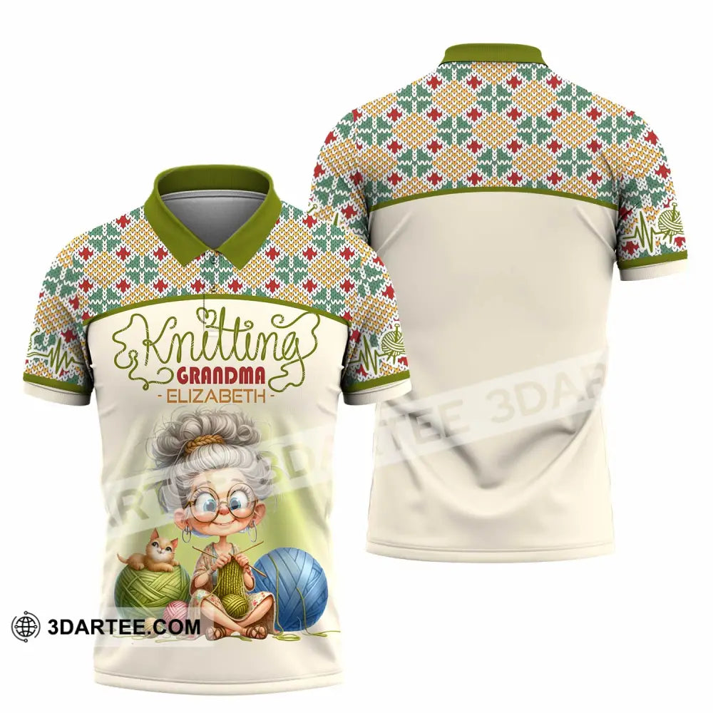 Women Shirt - Custom Knitting Grandma Shirt Polo Shirt / S T-shirt