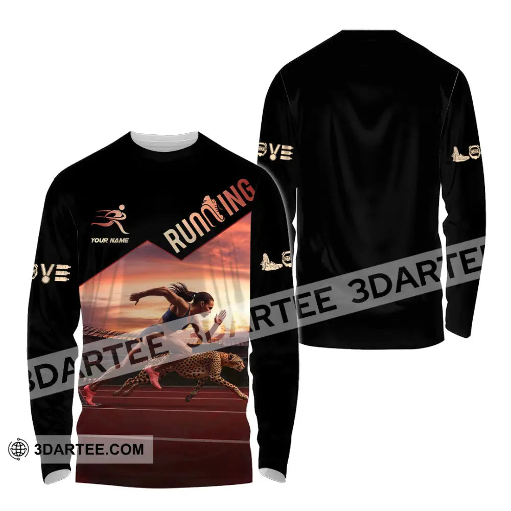 Women Shirt - Custom Love Running Player Shirt Long Sleeve Shirt / S T-shirt
