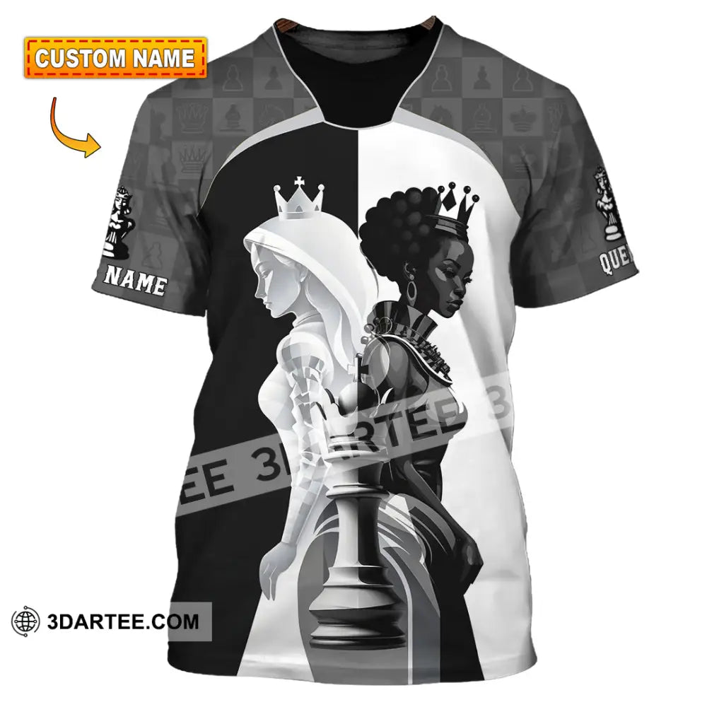 Women Shirt - Custom Queen Of Chess Shirt T-shirt