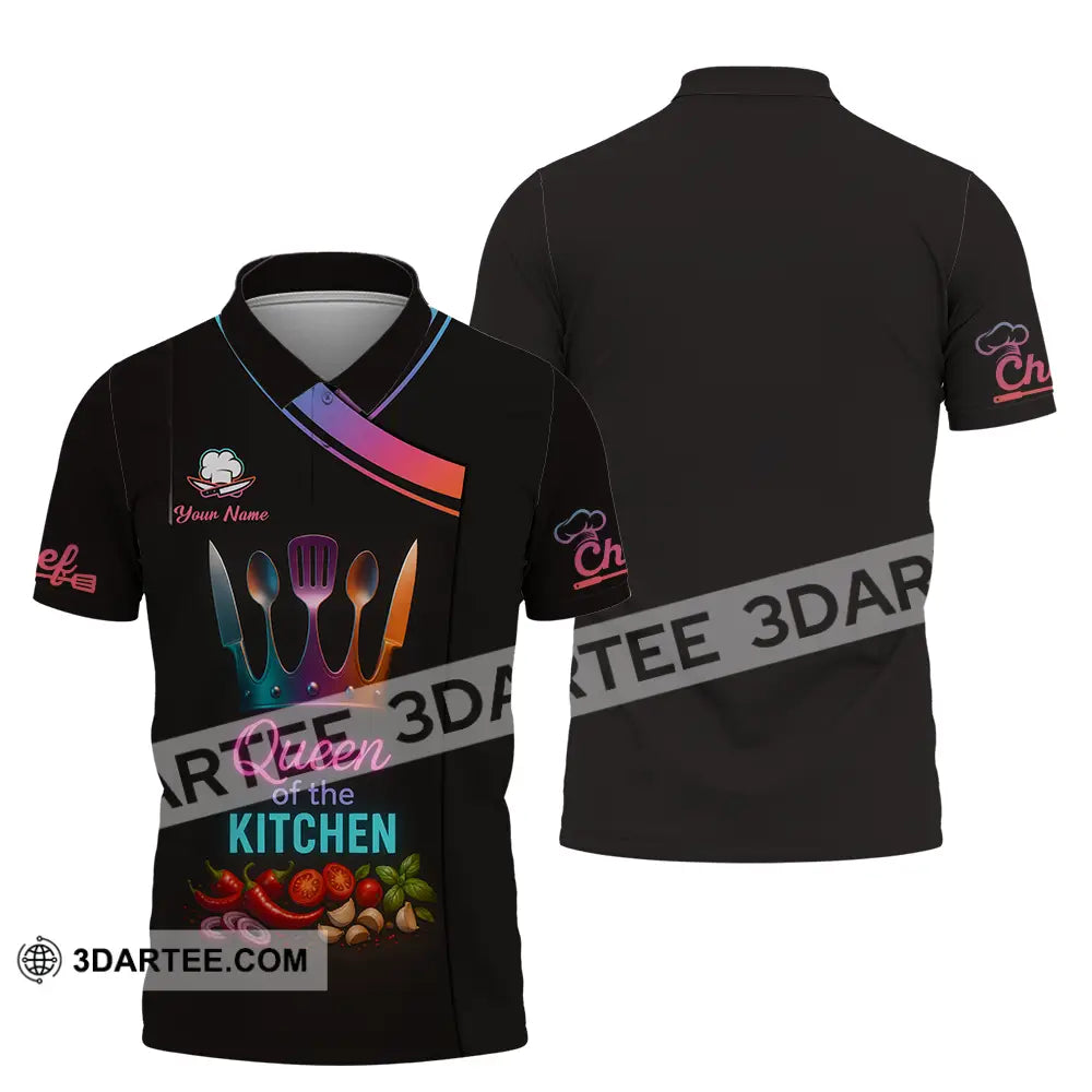 Women Shirt - Custom Queen Of The Kitchen Master Chef Shirt Polo Shirt / S T-shirt