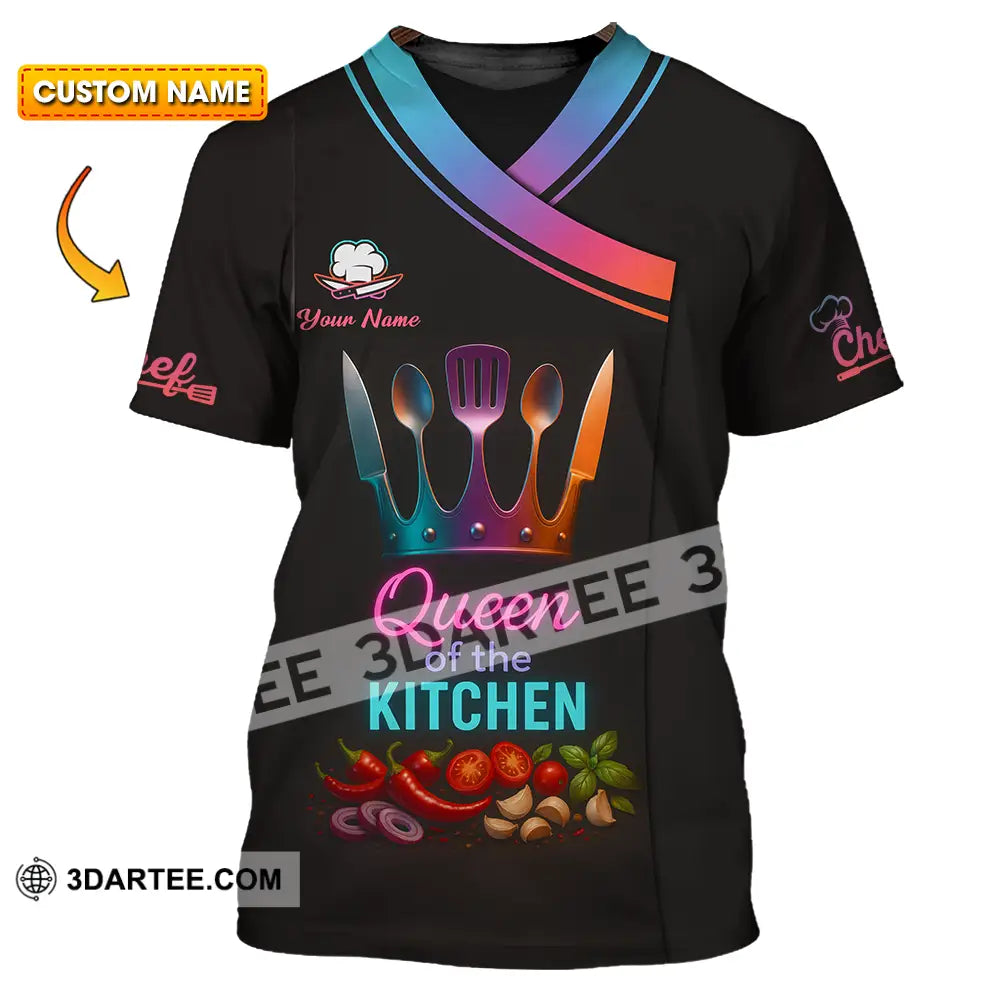 Women Shirt - Custom Queen Of The Kitchen Master Chef Shirt T-shirt