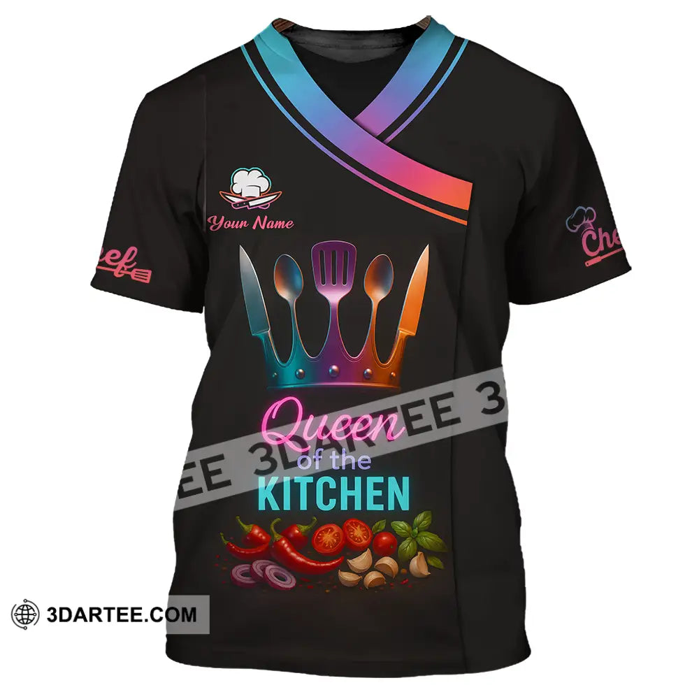 Women Shirt - Custom Queen Of The Kitchen Master Chef Shirt T-Shirt / S T-shirt