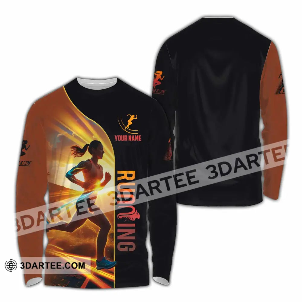 Women Shirt - Custom Running Shirt Long Sleeve Shirt / S T-shirt