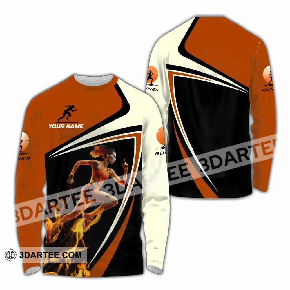 Women Shirt - Custom Running Women Runner Shirt Long Sleeve Shirt / S T-shirt
