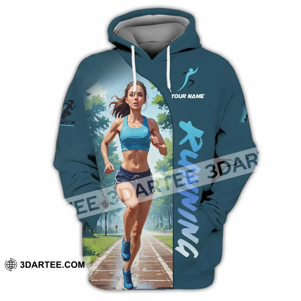 Women Shirt - Custom Running Woman Runner Sporty Shirt Hoodie / S T-shirt
