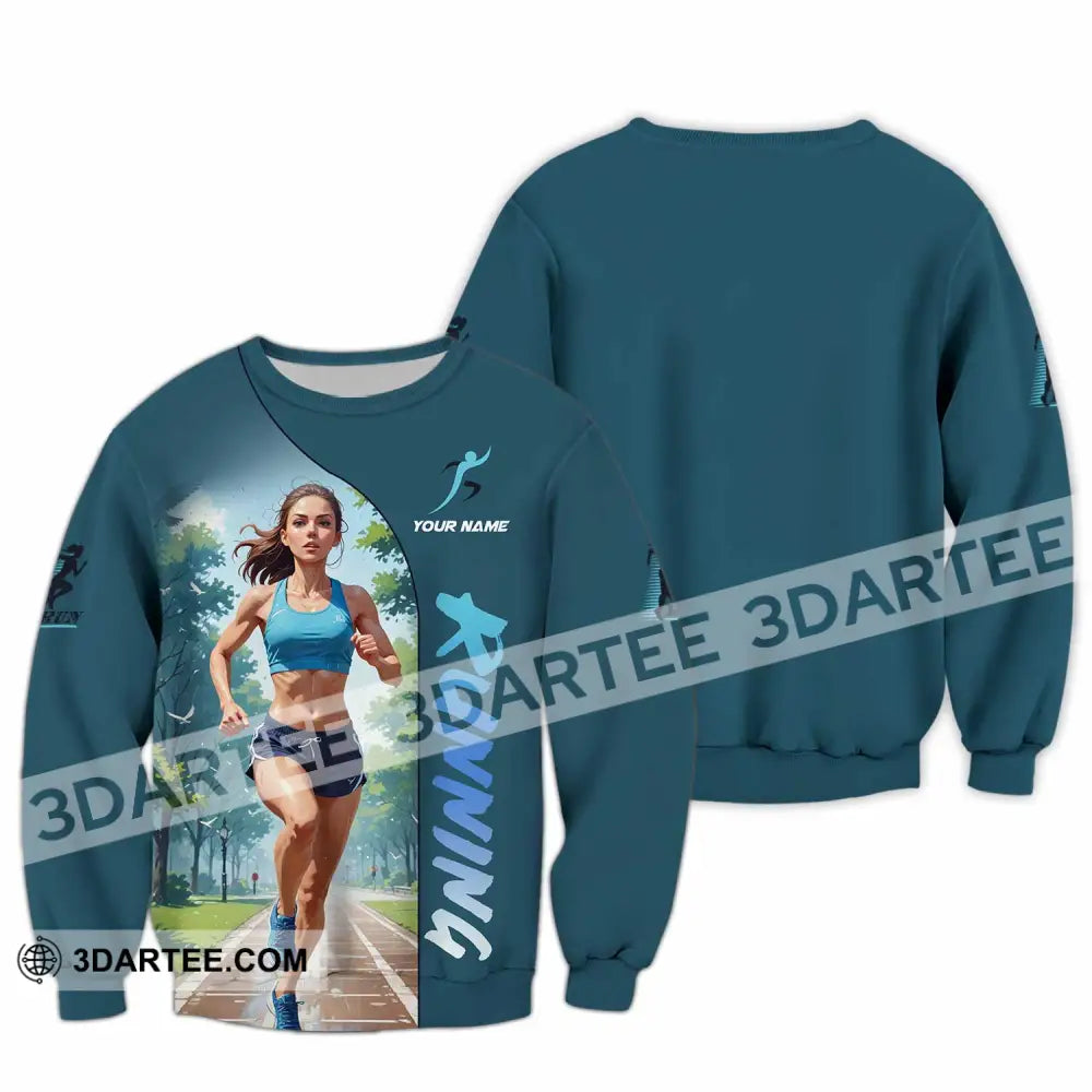 Women Shirt - Custom Running Woman Runner Sporty Shirt Long Sleeve / S T-shirt