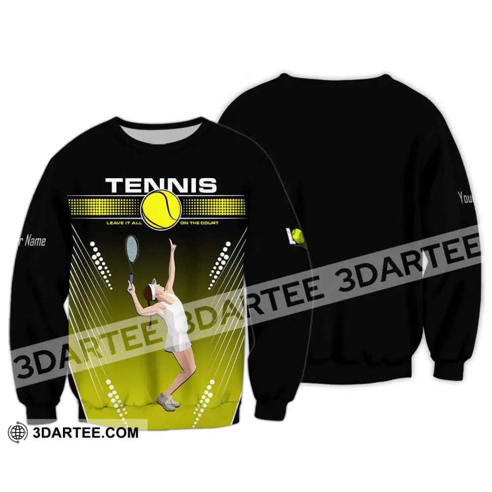 Women Shirt - Custom Tennis Player Sport Shirt Long Sleeve / S T-shirt