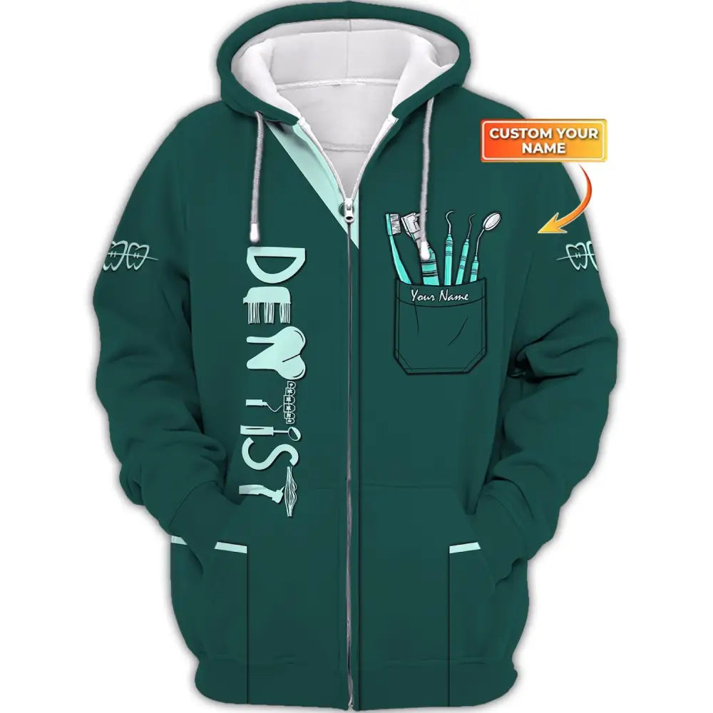 Women Shirt Dental Dentist Hoodie Sportwear Zipper / S T-Shirt