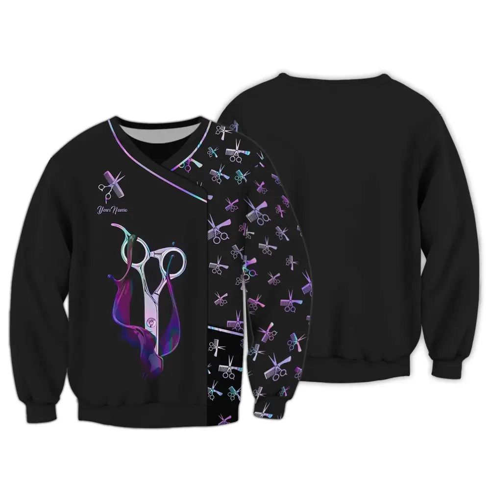 Women Shirt Hair Stylist Hairdresser Hoodie Sportwear Long Sleeve / S T-Shirt