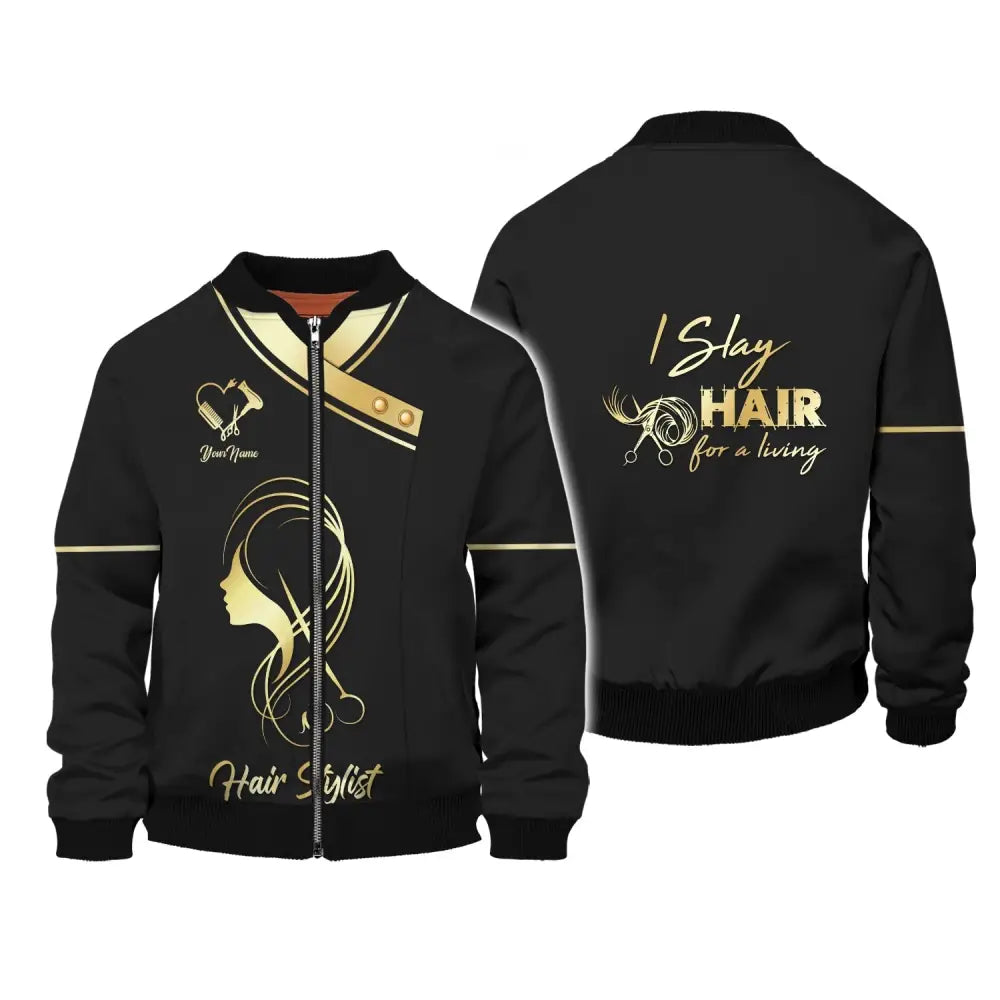 Women Shirt Hair Stylist Hairdresser Hoodie Sportwear T-Shirt