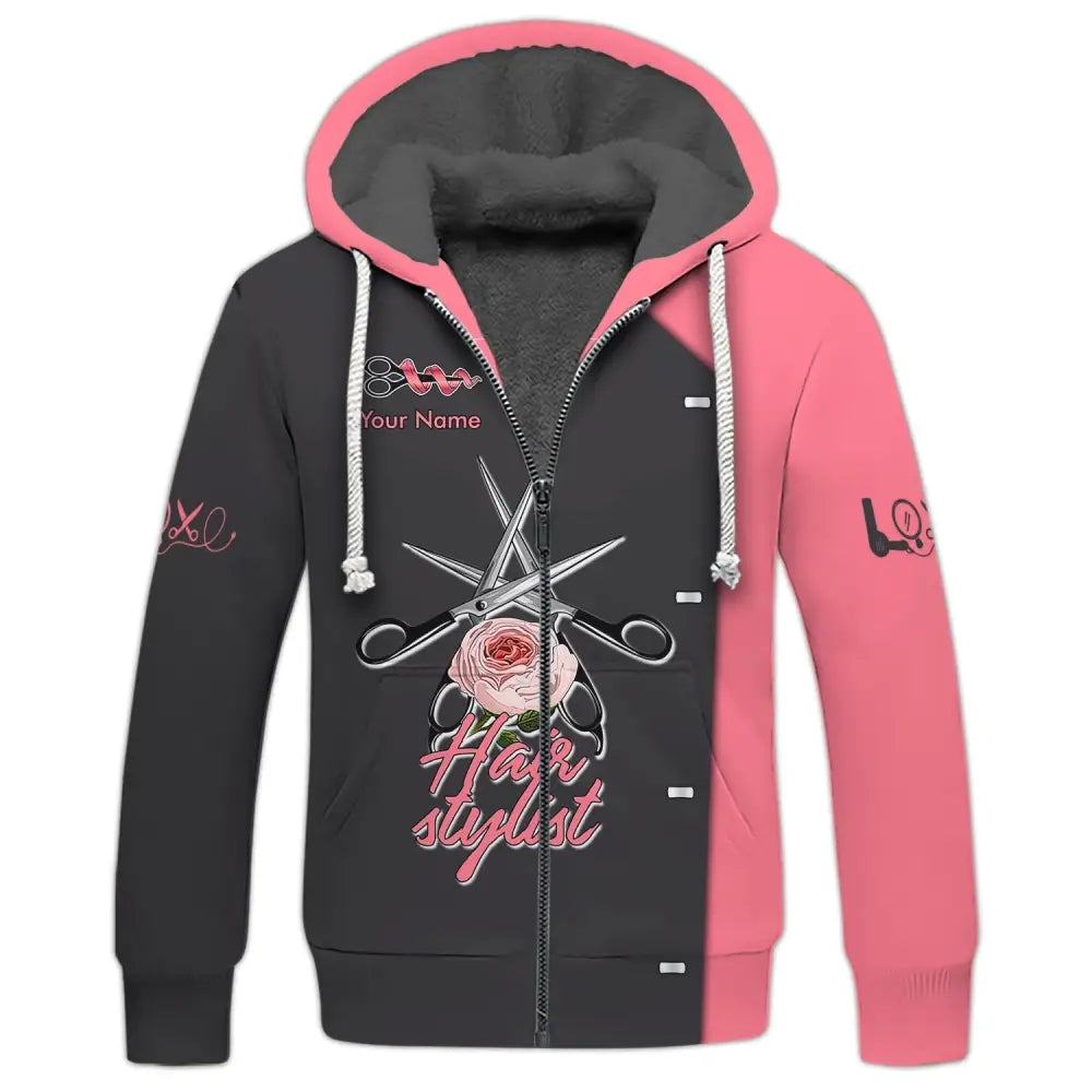 Women Shirt Hair Stylist Hairdresser Hoodie Sportwear T-Shirt