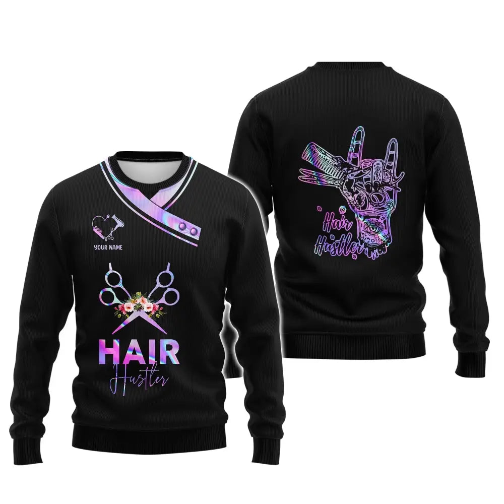 Women Shirt Hair Stylist Hairdresser Hoodie Sportwear T-Shirt