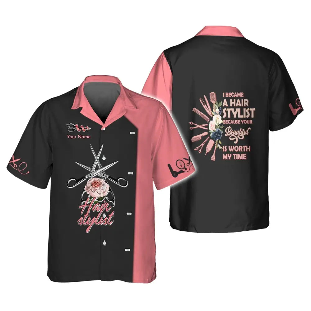 Women Shirt Hair Stylist Hairdresser Hoodie Sportwear T-Shirt