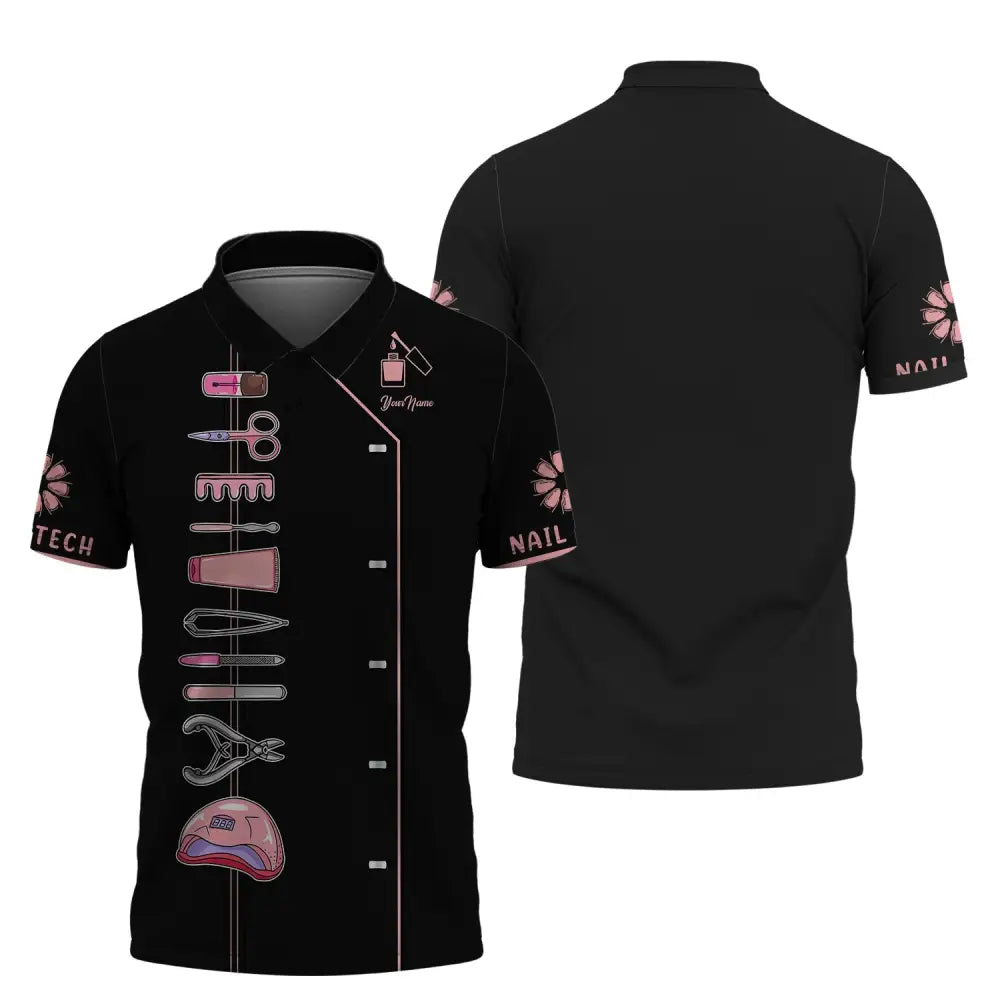 Women Shirt Nail Technician Tech Hoodie Sportwear Polo / S T-Shirt