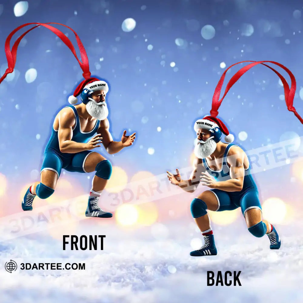 Wrestler Santa Home Decor Christmas Ornament Personalized Ornament Ornament