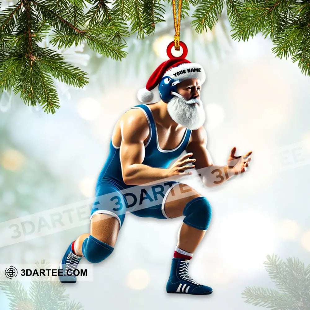 Wrestler Santa Home Decor Christmas Ornament Personalized Ornament Ornament