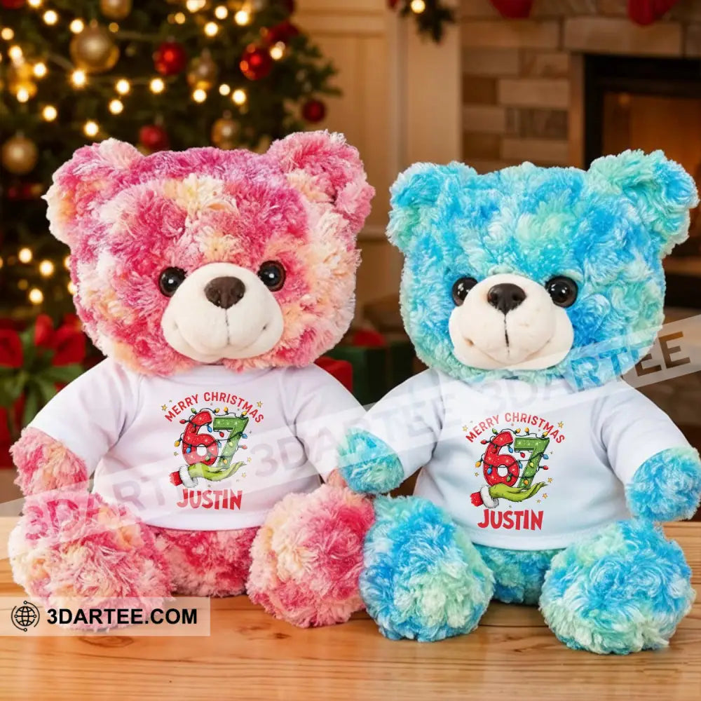 67 Christmas Bear Personalized Teddy Bear Shirt Blue / 9’’ / No Graduate Teddy Bear Shirt