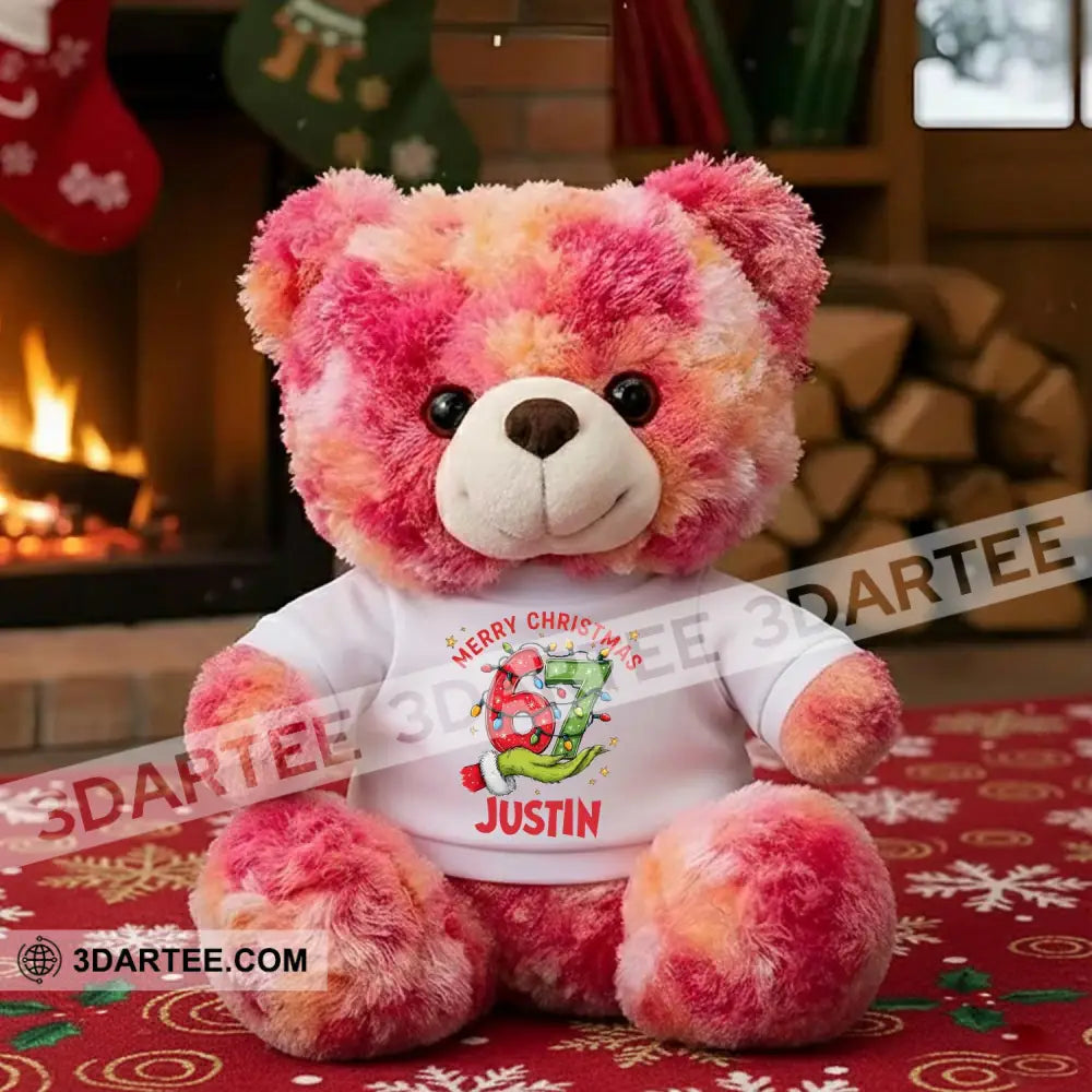 67 Christmas Bear Personalized Teddy Bear Shirt Pink / 9’’ / No Graduate Teddy Bear Shirt