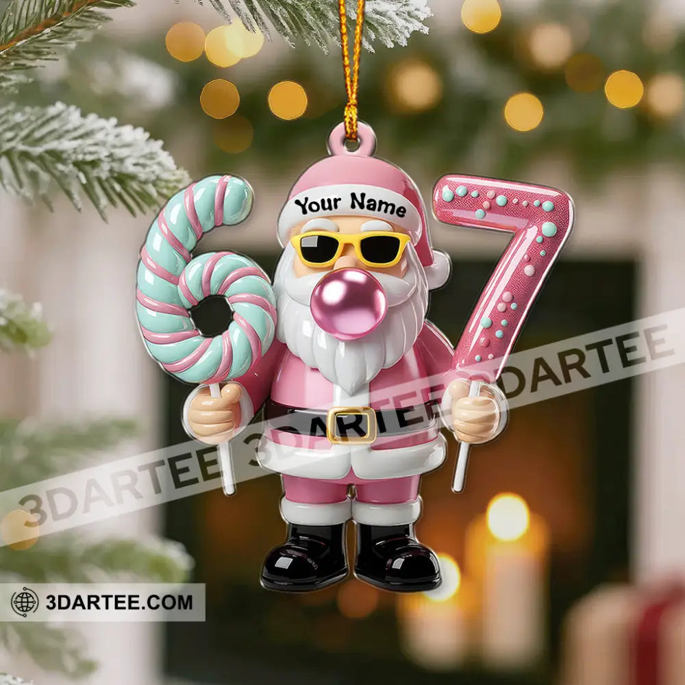 67 Santa Christmas Home Decor Christmas Ornament Personalized Ornament Ornament