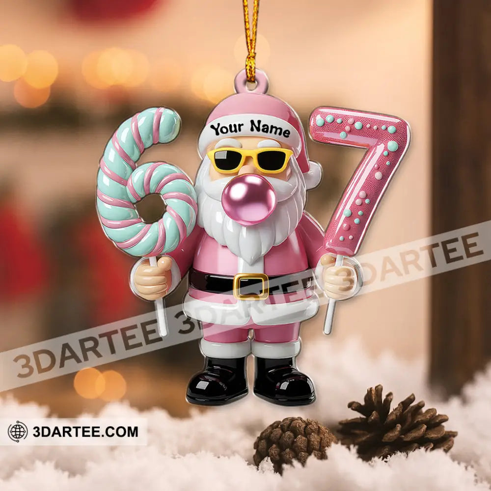 67 Santa Christmas Home Decor Christmas Ornament Personalized Ornament Ornament