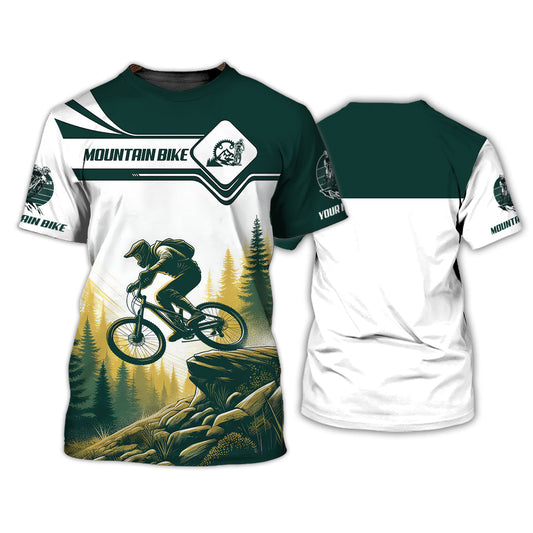 Man Shirt, Custom Name Mountain Bike Shirt, Mountain Bike Lover Hoodie Shirt Polo Long Sleeve Shirt