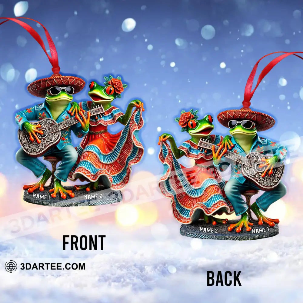 A Couple Mexican Frog Home Decor Christmas Ornament Personalized Ornament Ornament
