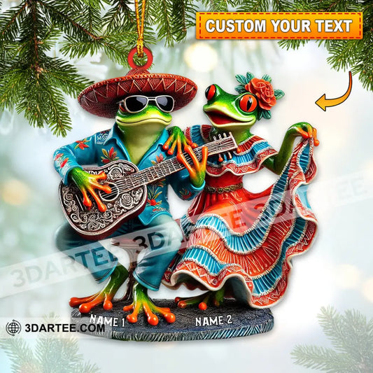 A Couple Mexican Frog Home Decor Christmas Ornament Personalized Ornament 3.54’’ / 1 Ornament Ornament