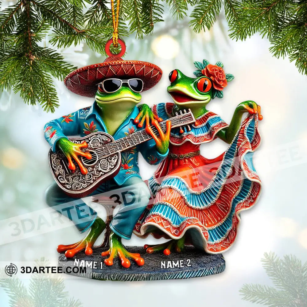 A Couple Mexican Frog Home Decor Christmas Ornament Personalized Ornament Ornament