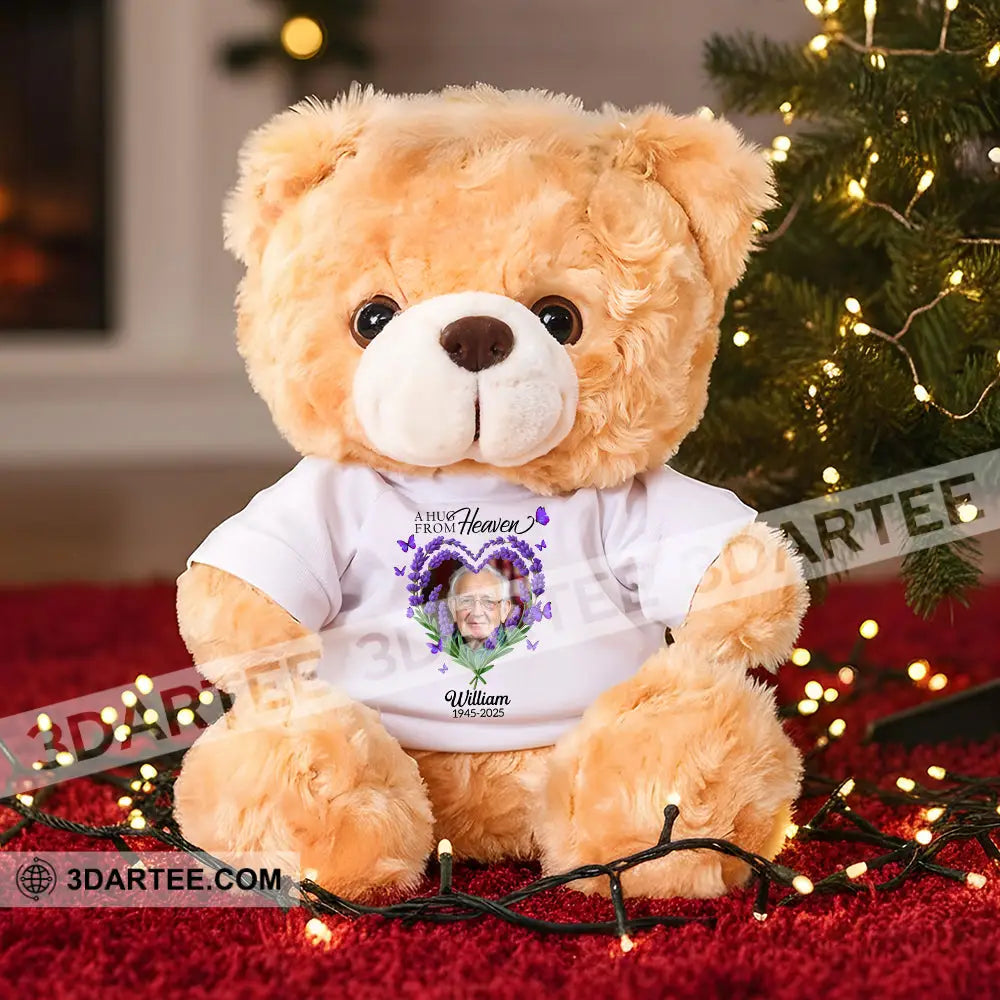 A Hug From Heaven Bear Personalized Teddy Bear Shirt Beige / 9’’ / No Graduate Teddy Bear Shirt