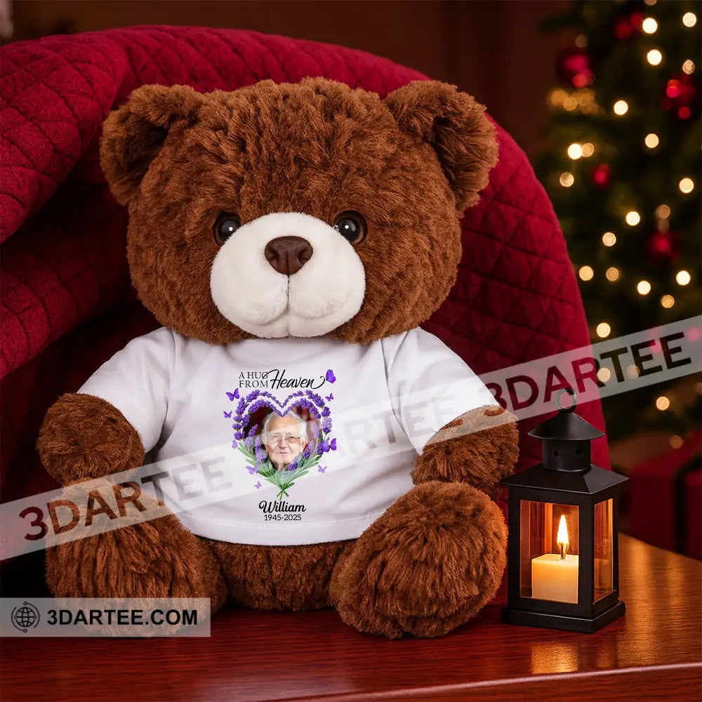 A Hug From Heaven Bear Personalized Teddy Bear Shirt Brown / 9’’ / No Graduate Teddy Bear Shirt