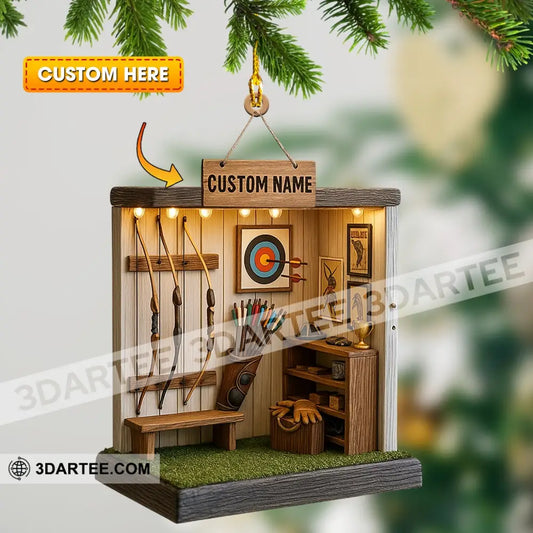 Archery Home Decor Christmas Ornament Personalized Ornament 3.54’’ / 1 Ornament Ornament