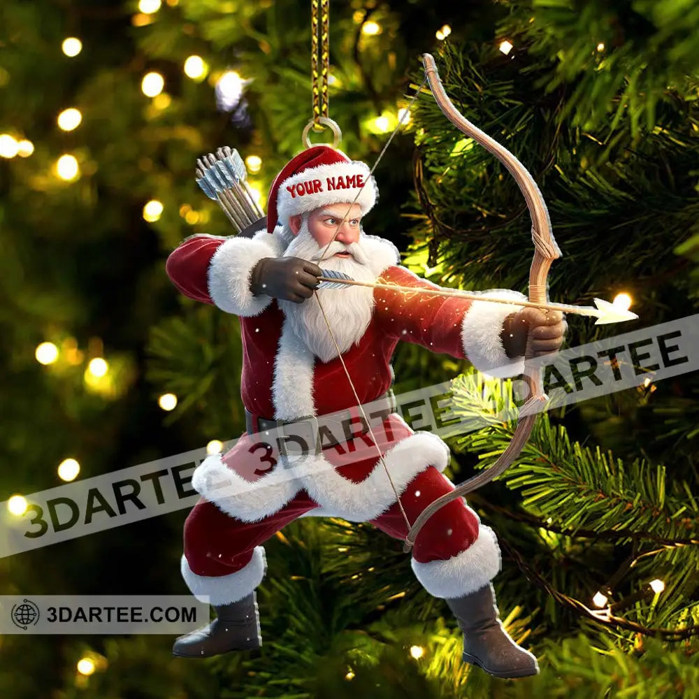 Archery Santa Home Decor Christmas Ornament Personalized Ornament Ornament