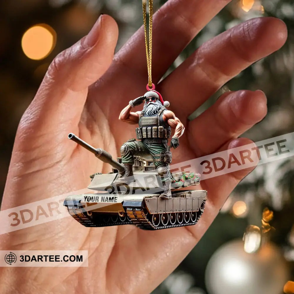 Army Santa Home Decor Christmas Ornament Personalized Ornament Ornament
