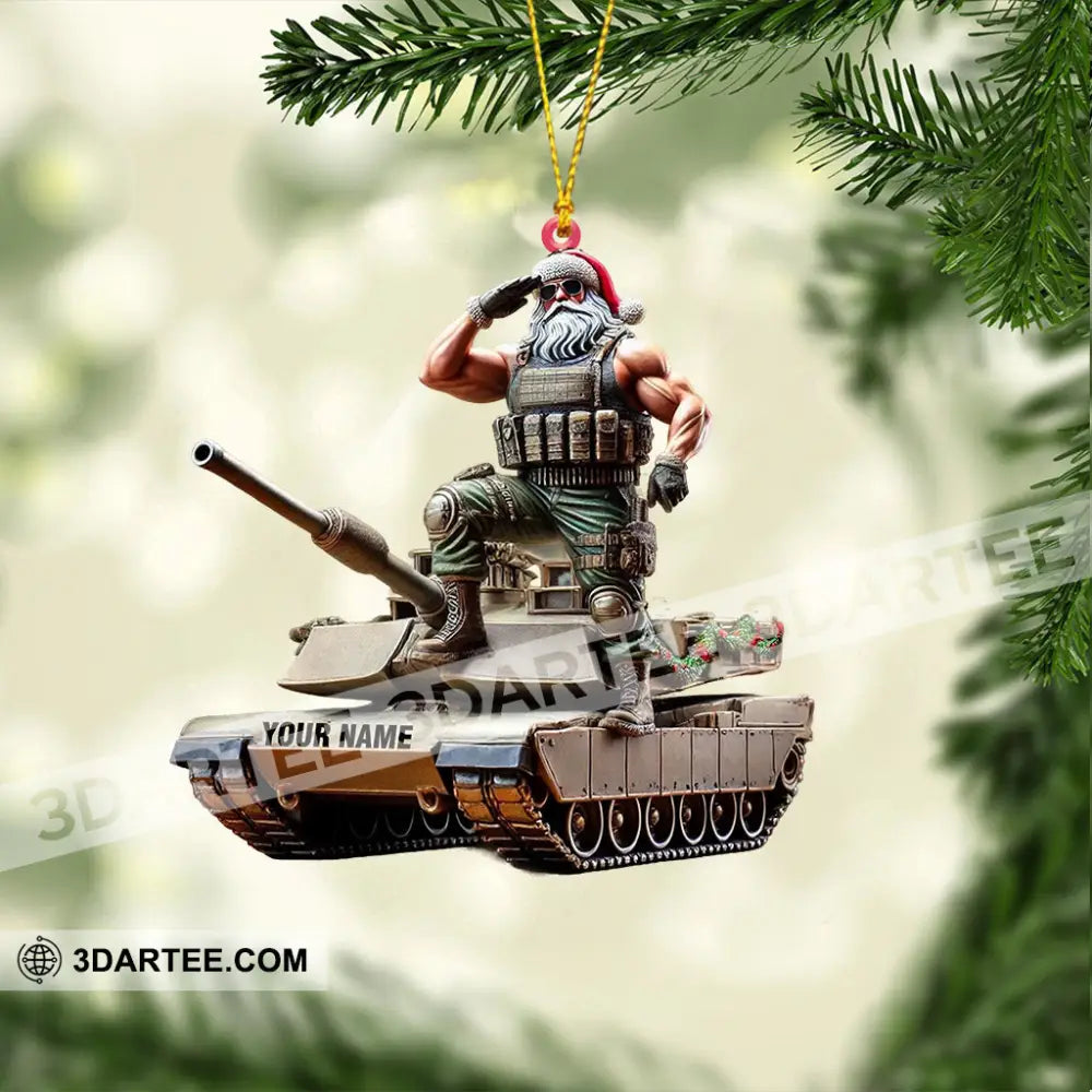 Army Santa Home Decor Christmas Ornament Personalized Ornament Ornament