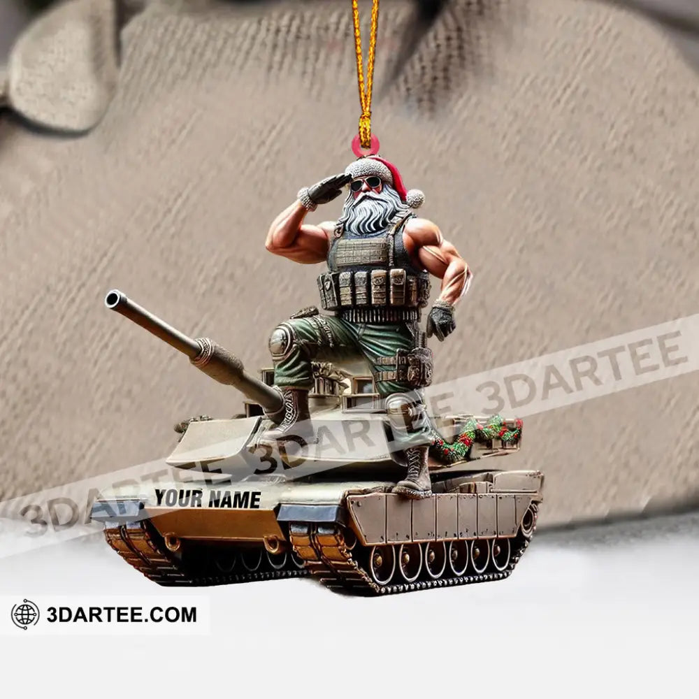 Army Santa Home Decor Christmas Ornament Personalized Ornament Ornament