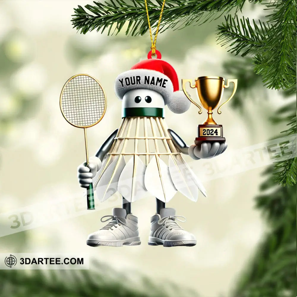 Badminton Champion Decor Christmas Ornament Personalized Ornament Ornament