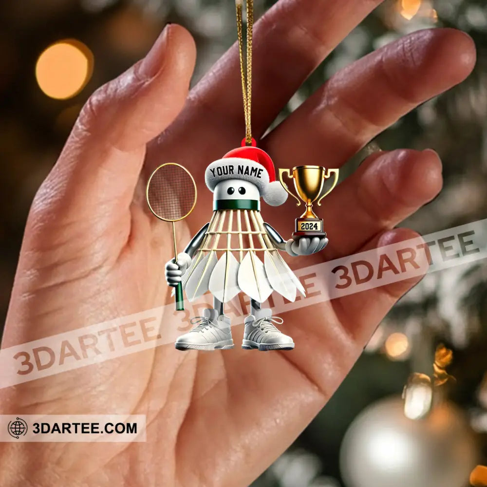 Badminton Champion Decor Christmas Ornament Personalized Ornament Ornament