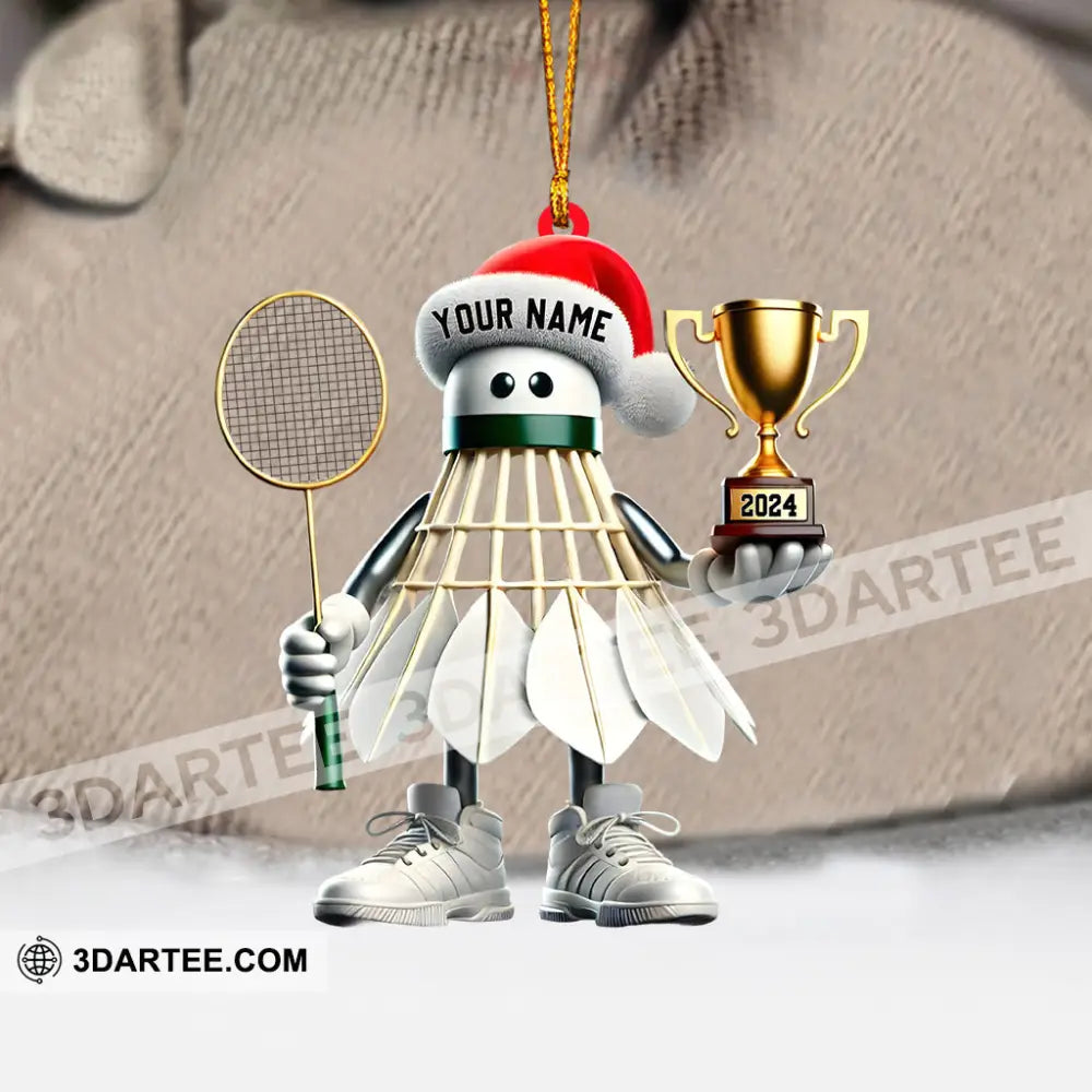 Badminton Champion Decor Christmas Ornament Personalized Ornament Ornament