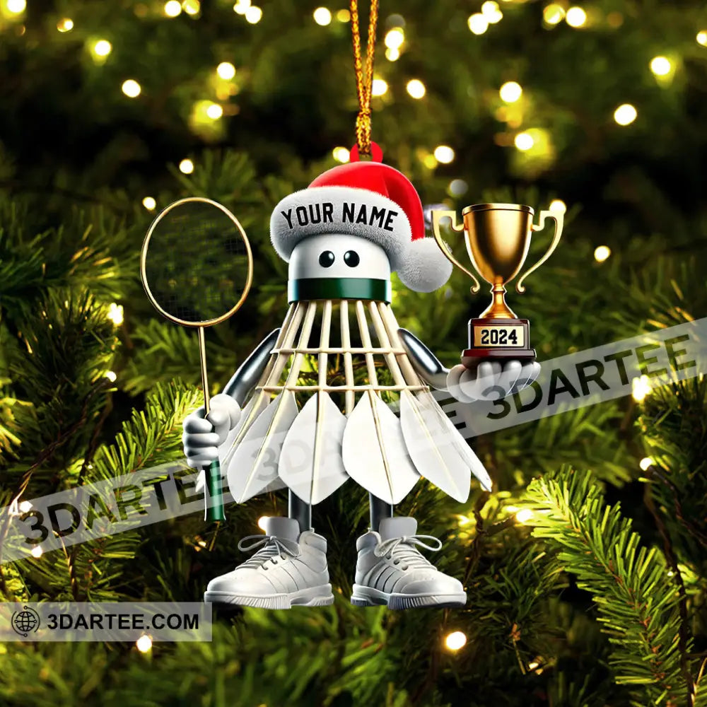 Badminton Champion Decor Christmas Ornament Personalized Ornament Ornament