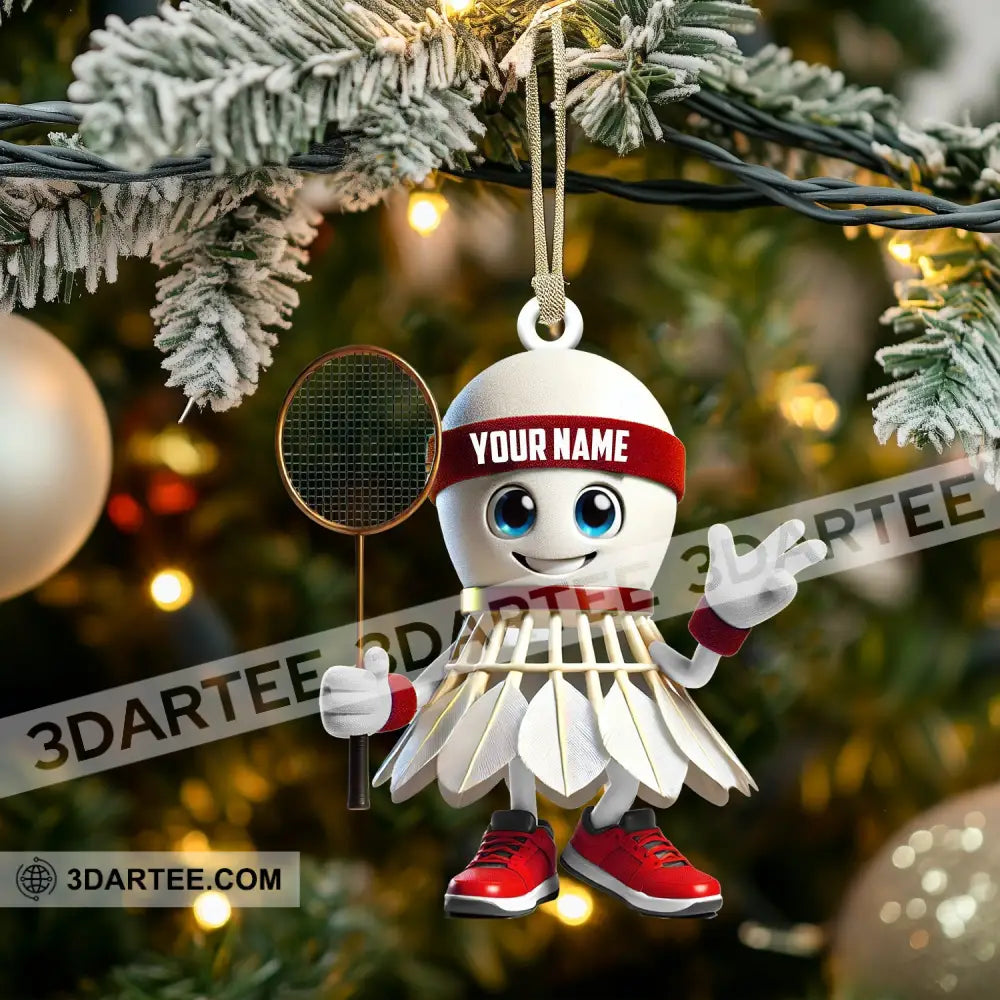 Badminton Christmas Ornament Personalized Ornament Ornament